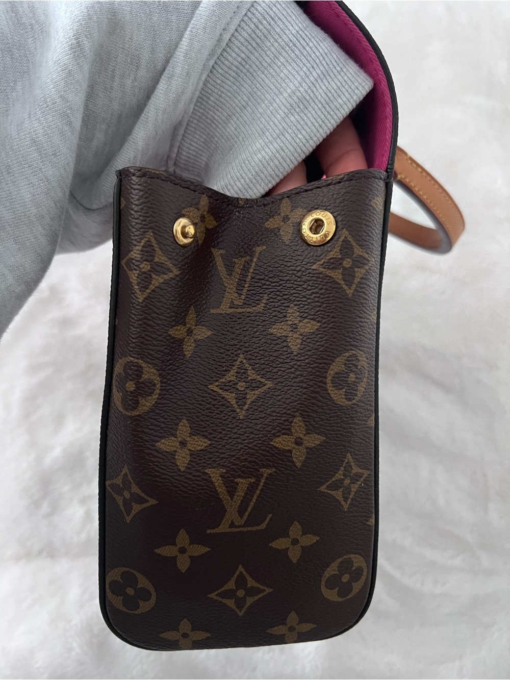 Louis Vuitton Cluny BB with Two-tone Crossbody Strap and Dust Bag, Monogram - Picture 6 of 16